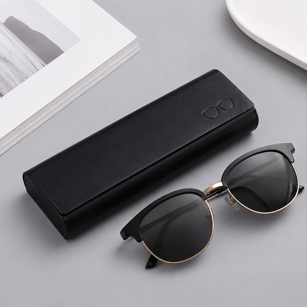 Black Classic Case – Étui à lunettes noir