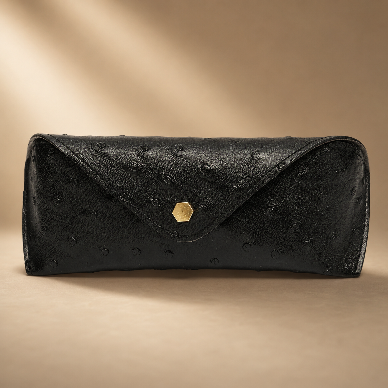 Black Elegance Case – Étui à lunettes noir texturé