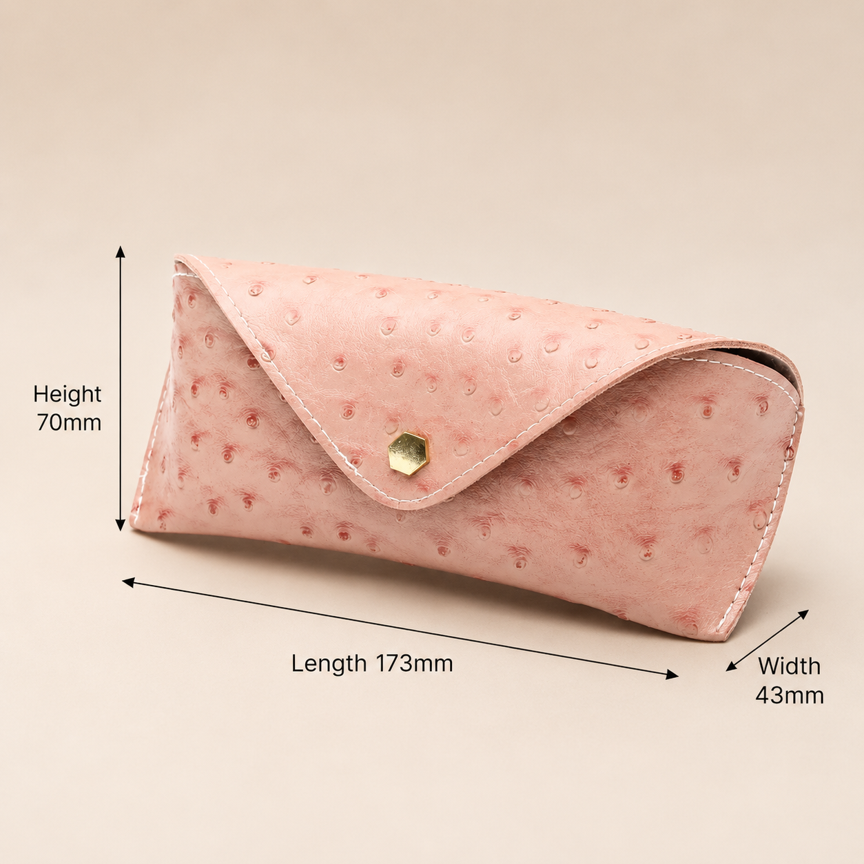 Blush Case – Étui à lunettes rose poudré