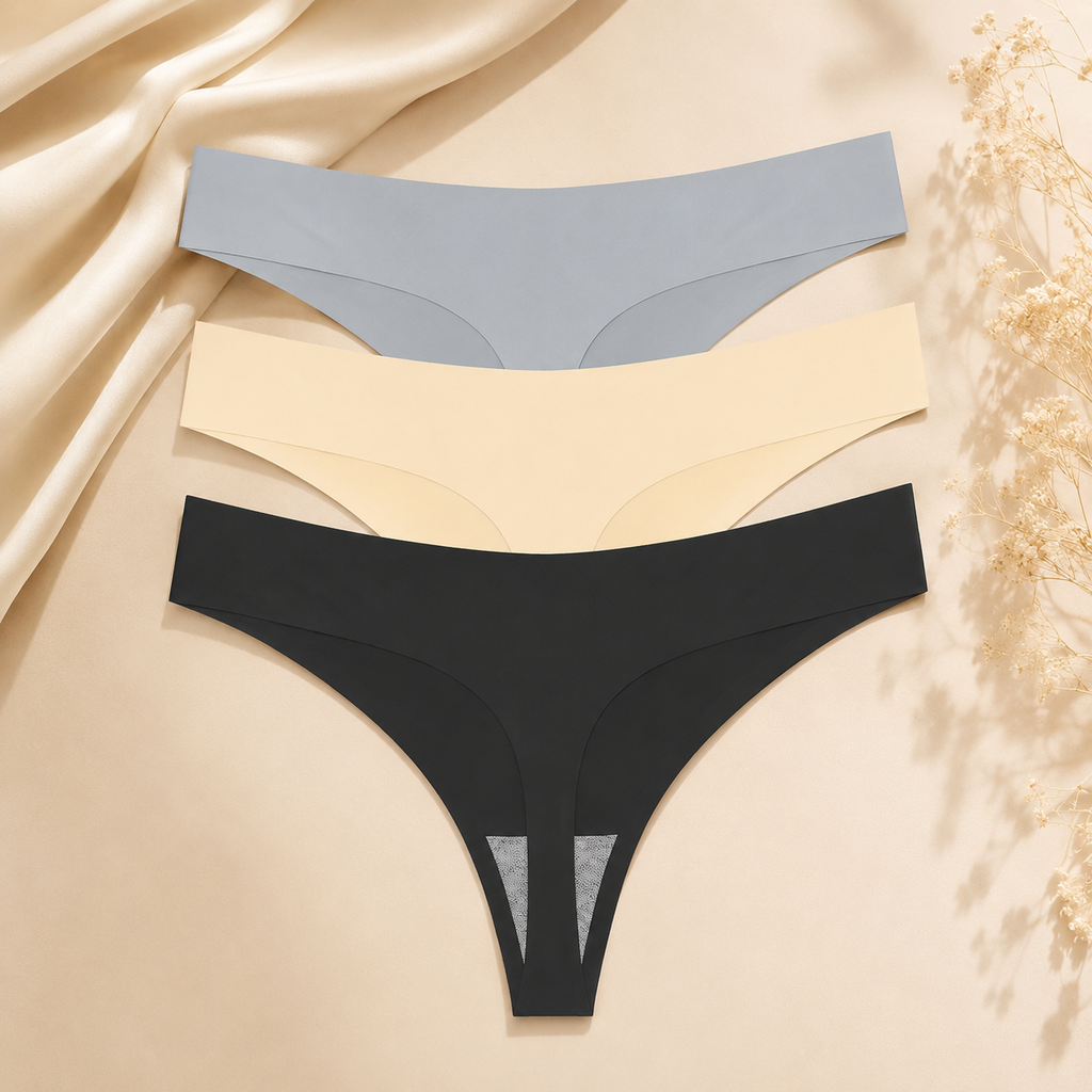 Lot de 3 strings invisibles sans couture ELYZOR