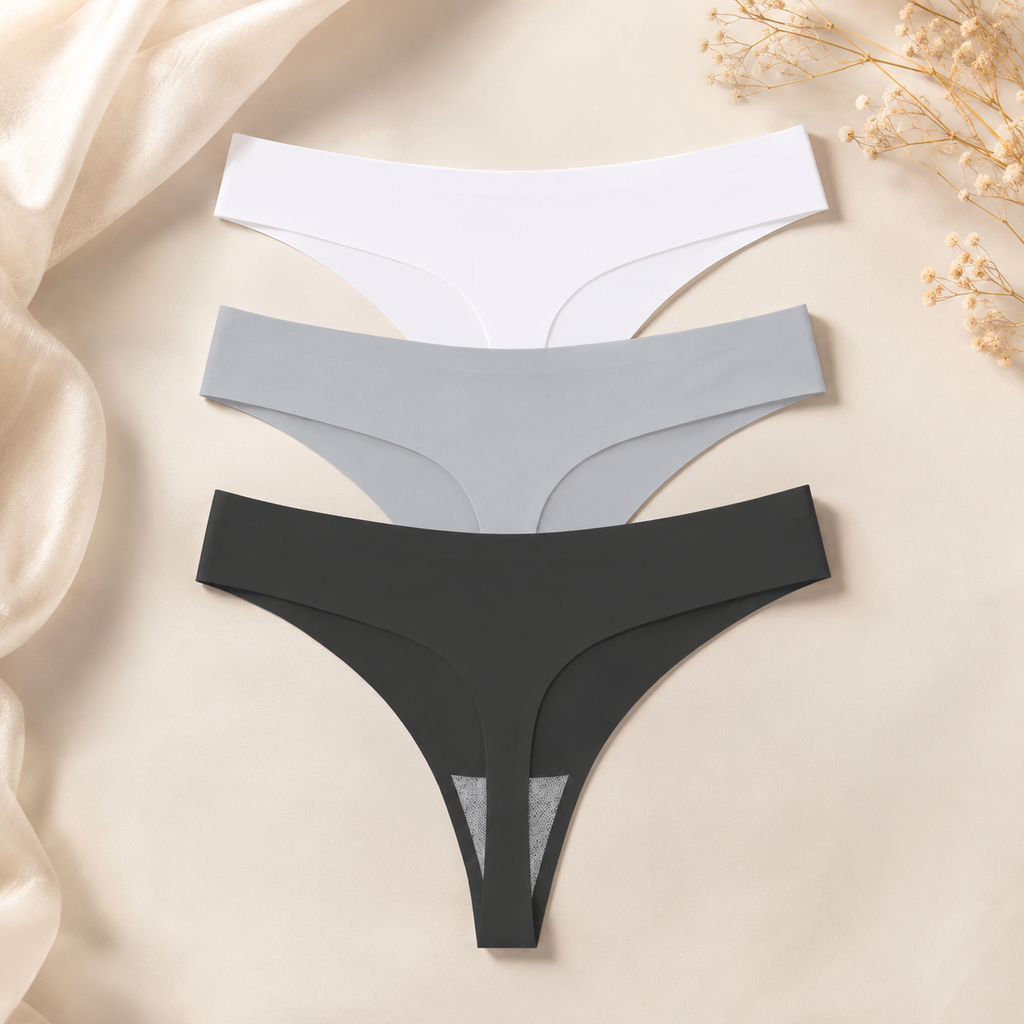 Lot de 3 strings invisibles sans couture ELYZOR