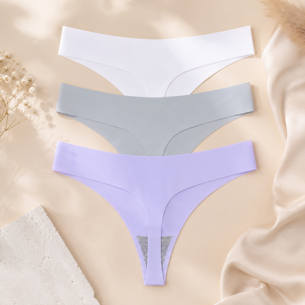 Lot de 3 strings invisibles sans couture ELYZOR