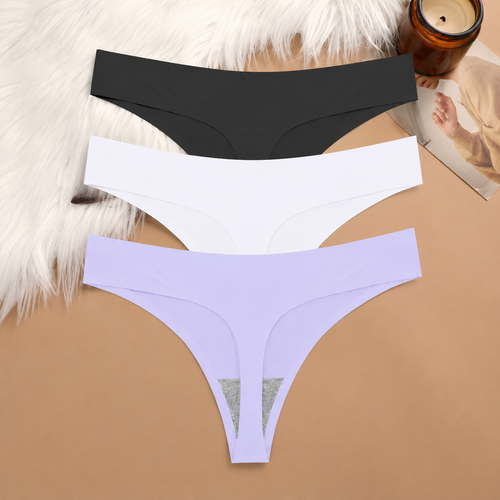 Lot de 3 strings invisibles sans couture ELYZOR