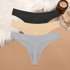 Lot de 3 strings invisibles sans couture ELYZOR