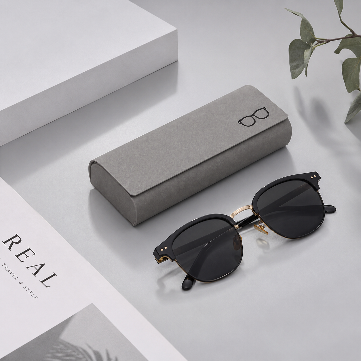 Grey Soft Case – Étui à lunettes gris