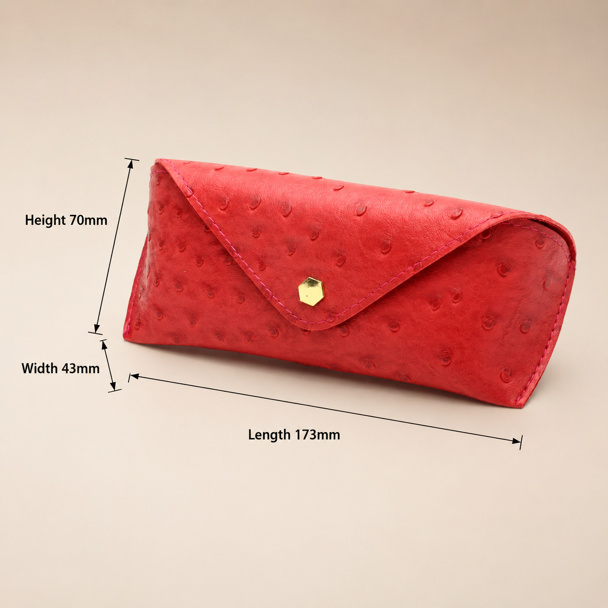 Ruby Case – Étui à lunettes rouge