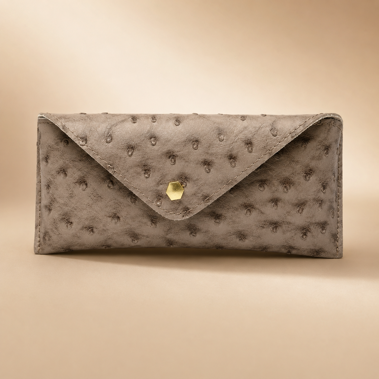 Taupe Elegance Case – Étui à lunettes texturé
