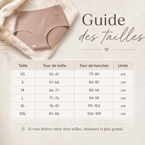 Lot de 2 culottes invisibles taille haute
