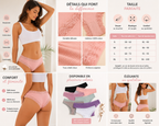 Lot de 5 culottes coton et dentelle ELYZOR