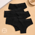 Lot de 5 culottes coton et dentelle ELYZOR