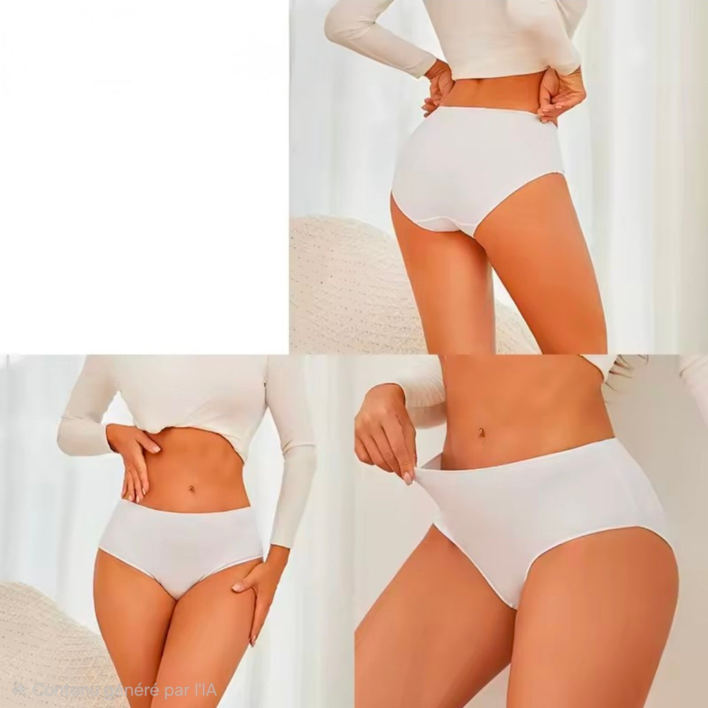 Lot de 4 culottes confort en coton stretch ELYZOR